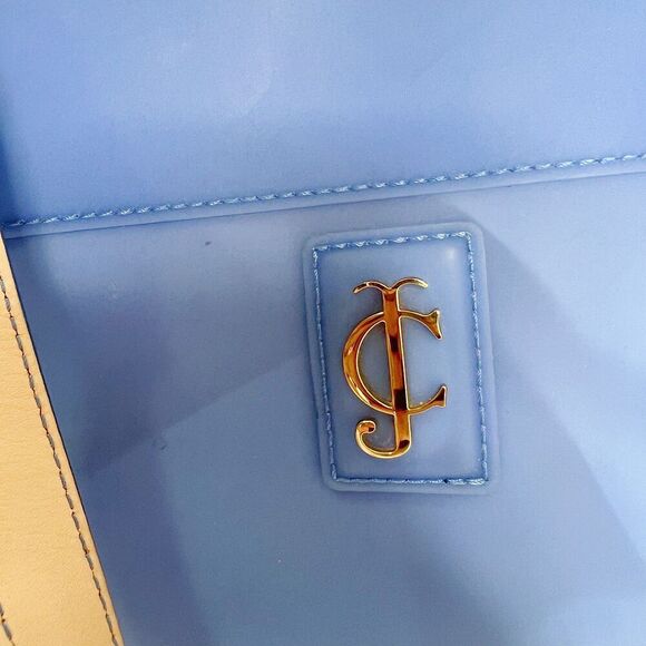 Juicy Couture RARE y2k Vintage Blue Jelly Plastic Tote Bag Shoulder Bag - Picture 8 of 12